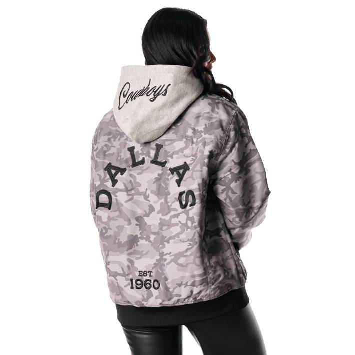 Sudadera Dallas Cowboys Bomber Unisex The Wild Collective Camuflaje