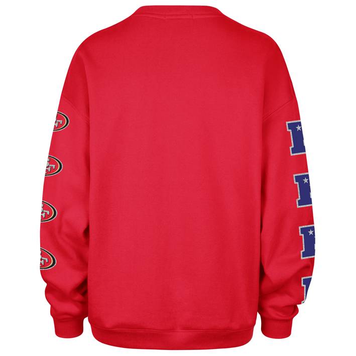 Sudadera San Francisco 49ers Crew Big Oversized 47 Brand Mujer