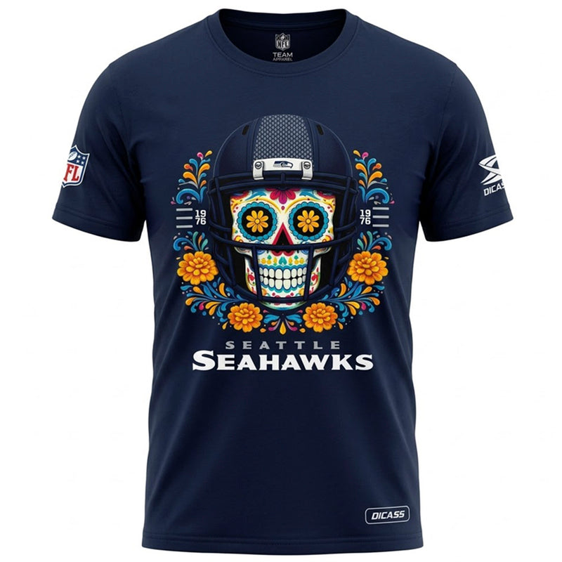 Playera Seattle Seahawks Día de Muertos 2026 DICASS