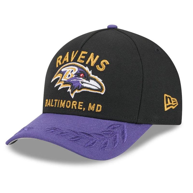 Gorra 9FORTY Baltimore Ravens Draft 2025 M-Crown New Era Negro