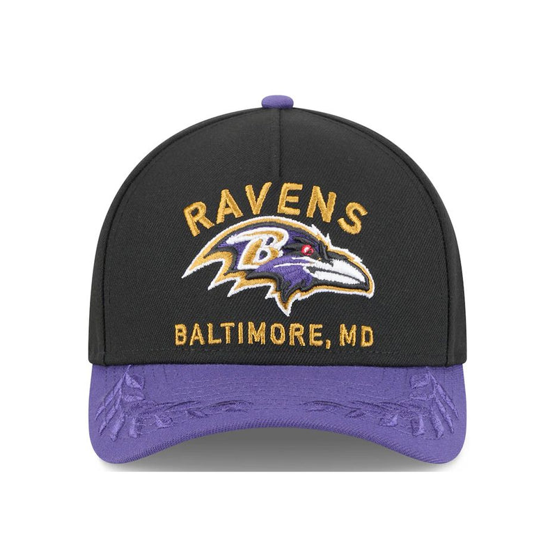 Gorra 9FORTY Baltimore Ravens Draft 2025 M-Crown New Era Negro