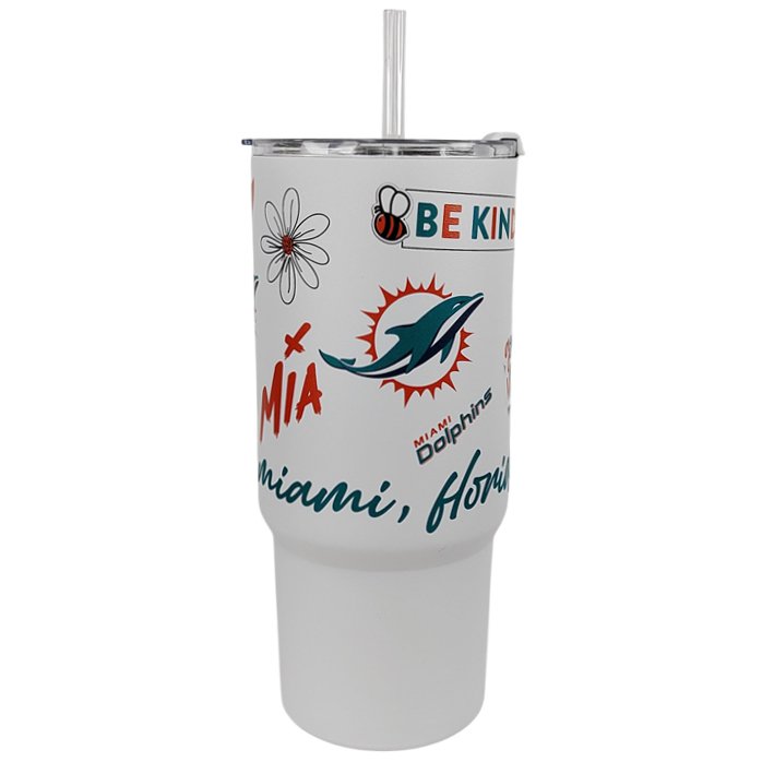 Termo Miami Dolphins Native 24 oz Logo Brands