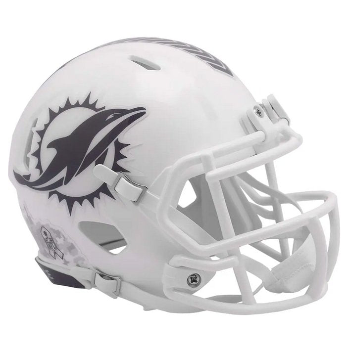 Minicasco Miami Dolphins Speed Salute to Service 2024 Riddell
