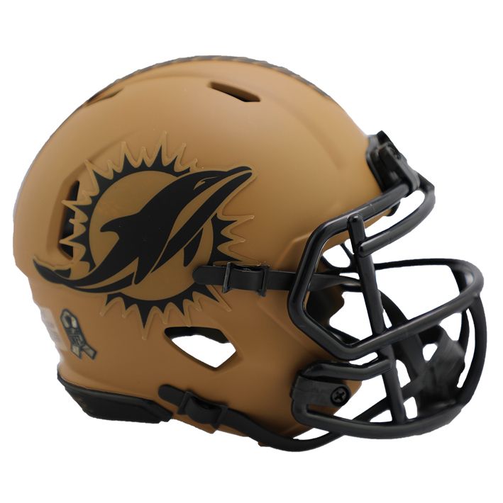 Minicasco Miami Dolphins Speed Salute to Service 2023 Riddell