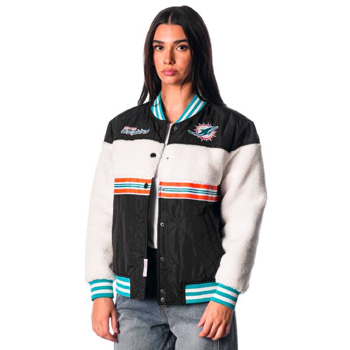 Chamarra Miami Dolphins Sherpa The Wild Collective Mujer