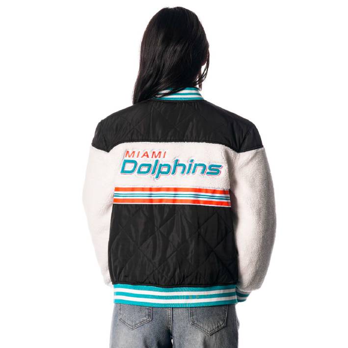 Chamarra Miami Dolphins Sherpa The Wild Collective Mujer