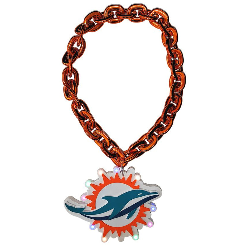Cadena Miami Dolphins Necklace Logo With Chain Light Team Beans, L.L.C