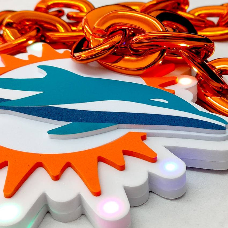 Cadena Miami Dolphins Necklace Logo With Chain Light Team Beans, L.L.C