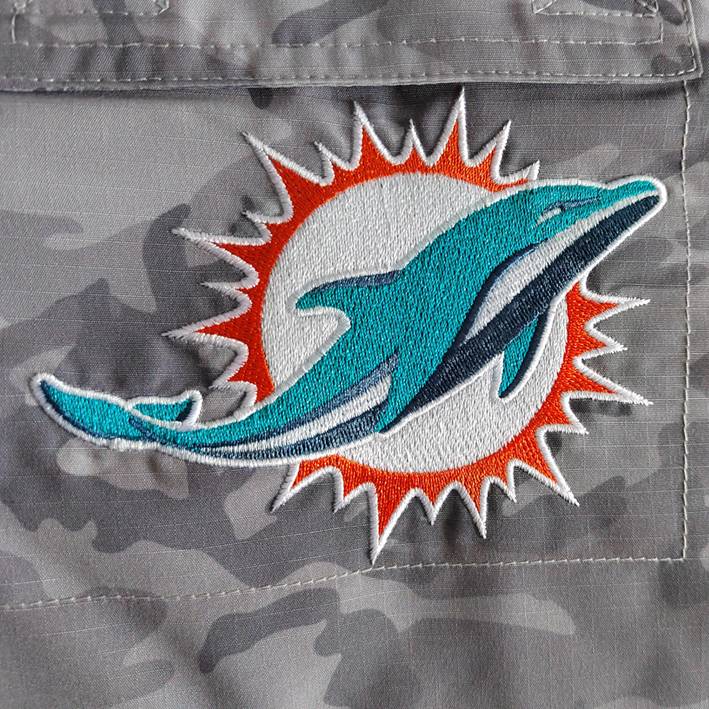 Sudadera Miami Dolphins Bomber Unisex The Wild Collective Camuflaje