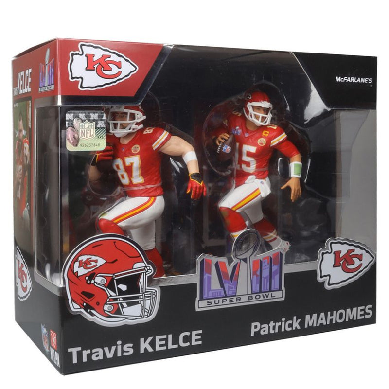 Figura Coleccionable Kansas City Chiefs Legacy Series Kelce LVIII Mahomes McFarlane