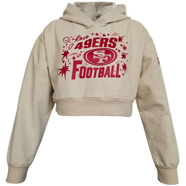 Sudadera con Capucha San Francisco 49ers Crop Top Mujer