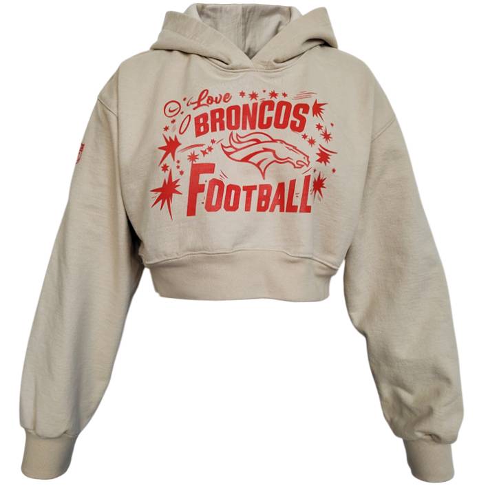 Sudadera con Capucha Denver Broncos Crop Top Mujer