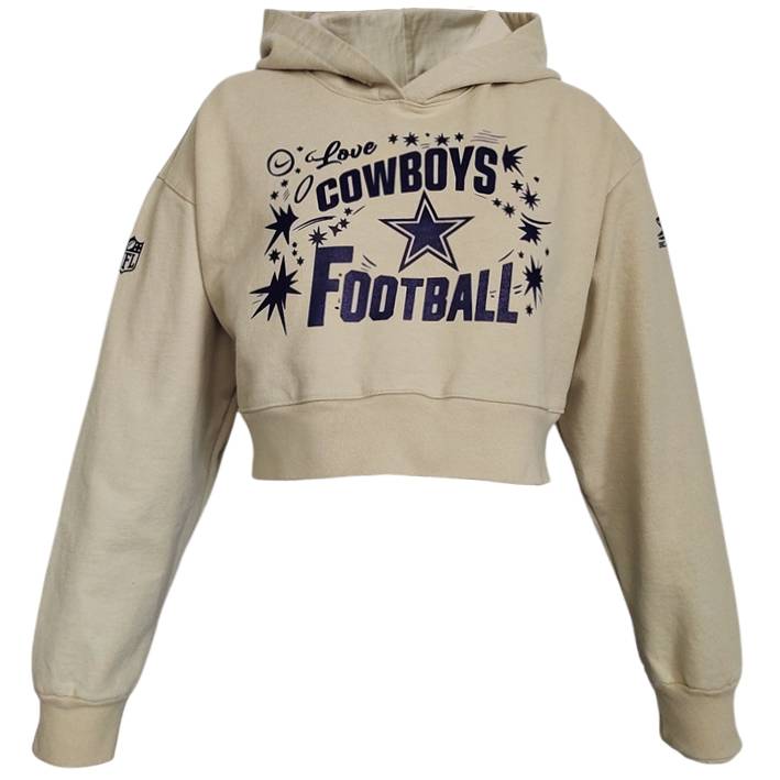 Sudadera con Capucha Dallas Cowboys Crop Top Mujer
