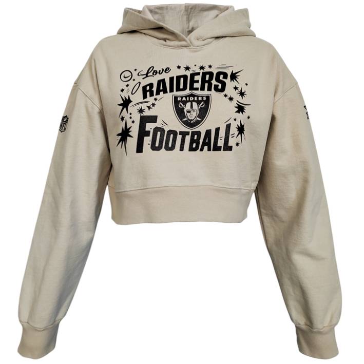 Sudadera con Capucha Las Vegas Raiders Crop Top Mujer