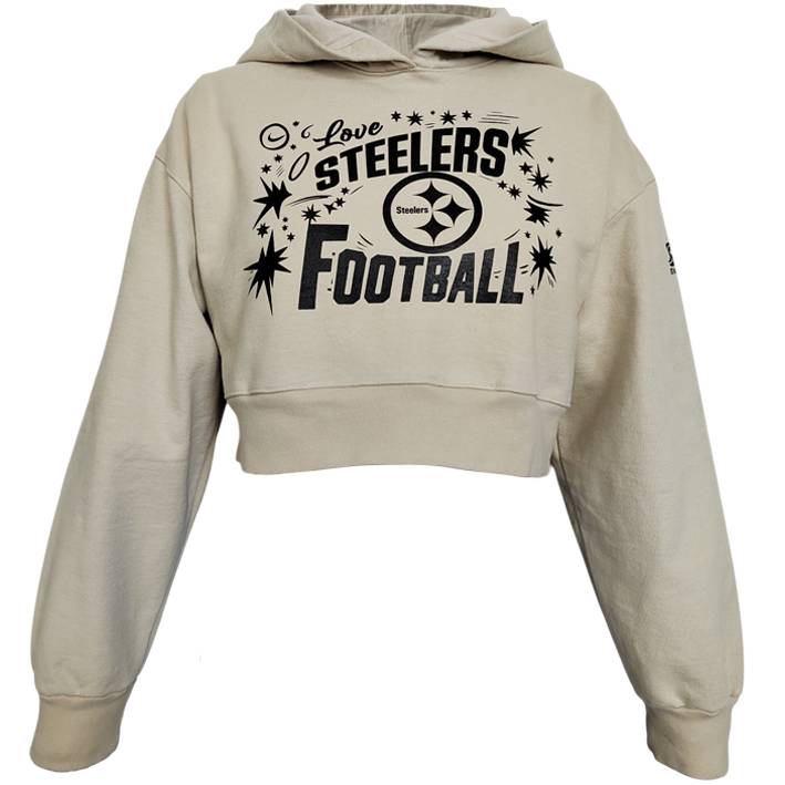 Sudadera con Capucha Pittsburgh Steelers Crop Top Mujer