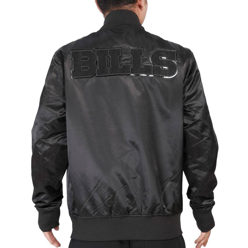 Chamarra Buffalo Bills Logo Satin Pro Standard Negro