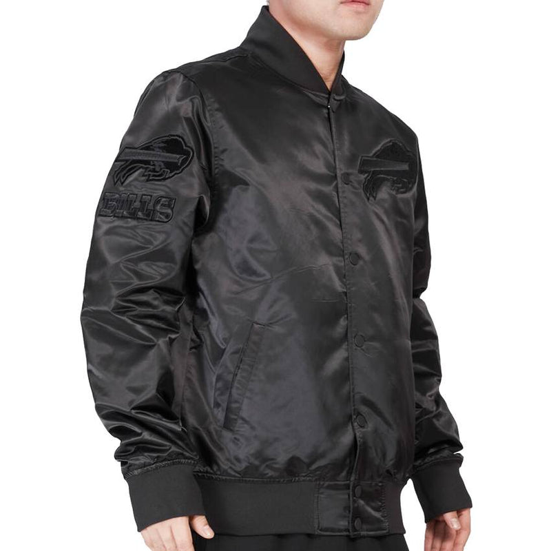 Chamarra Buffalo Bills Logo Satin Pro Standard Negro