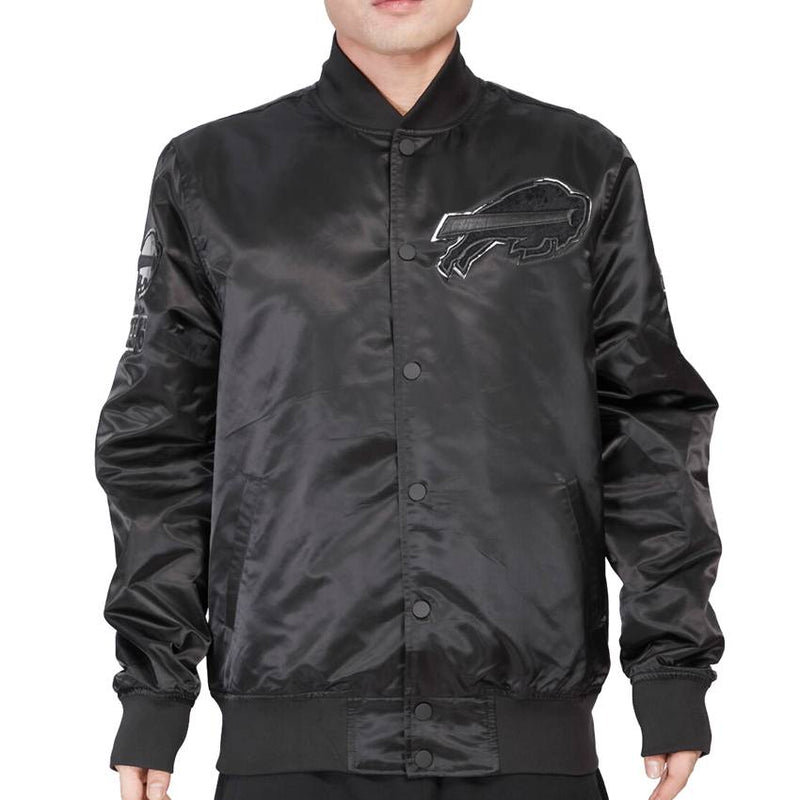 Chamarra Buffalo Bills Logo Satin Pro Standard Negro