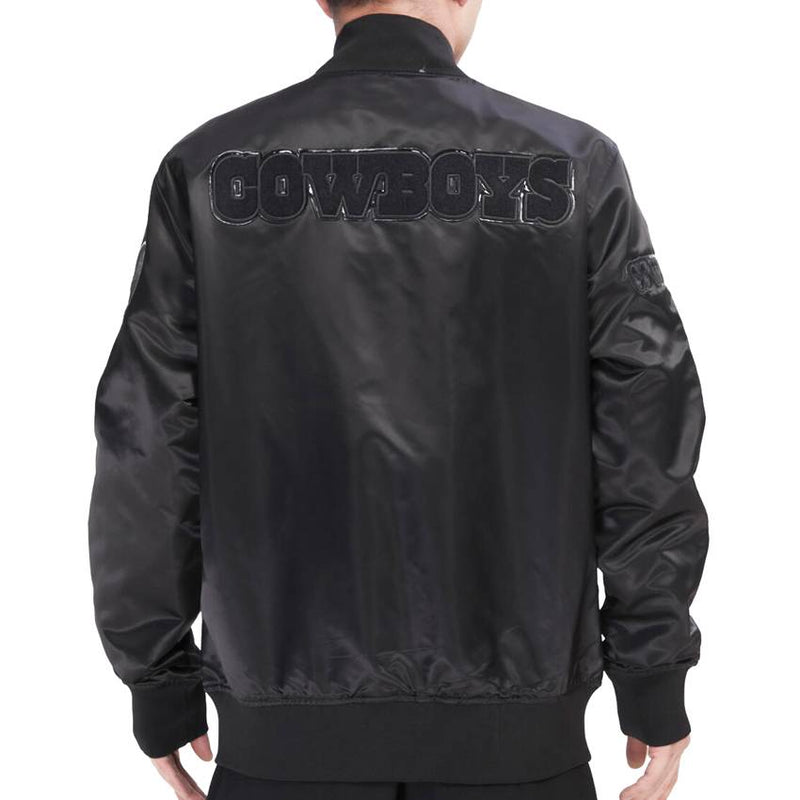 Chamarra Dallas Cowboys Logo Satin Pro Standard Negro