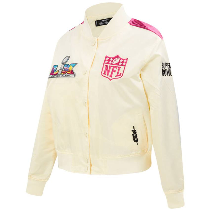 Chamarra Super Bowl LX Eggshell Pro Standard Mujer