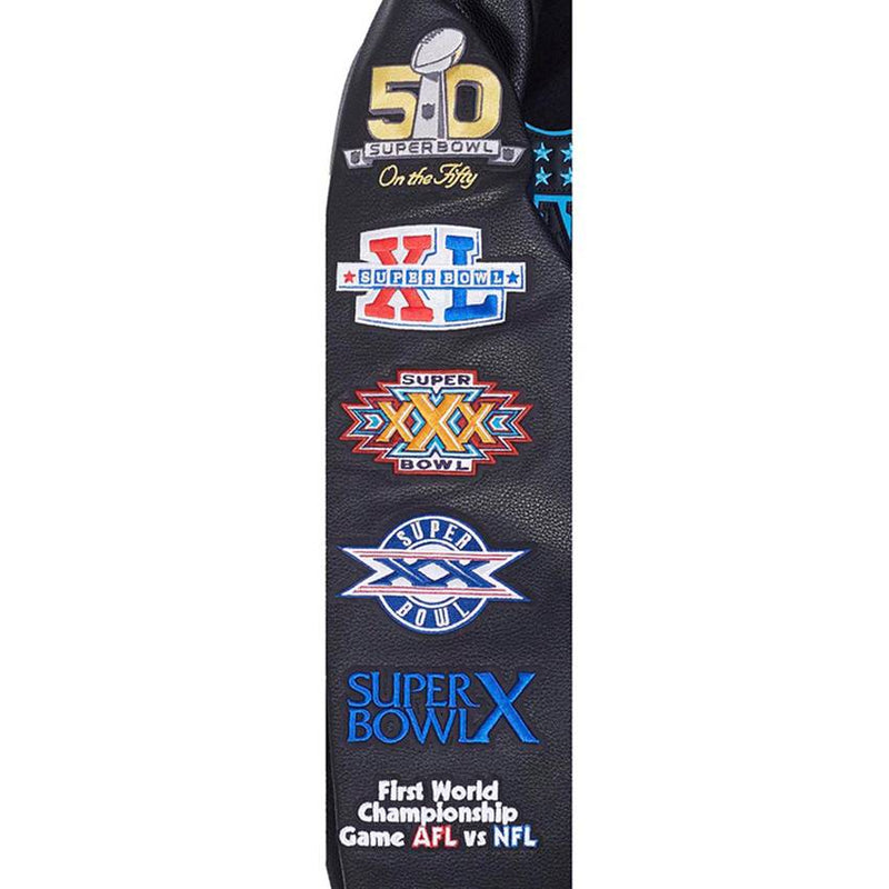 Chamarra Varsity Super Bowl LX Pro Standard Negro
