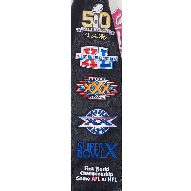 Chamarra Varsity Super Bowl LX Eggshell Pro Standard
