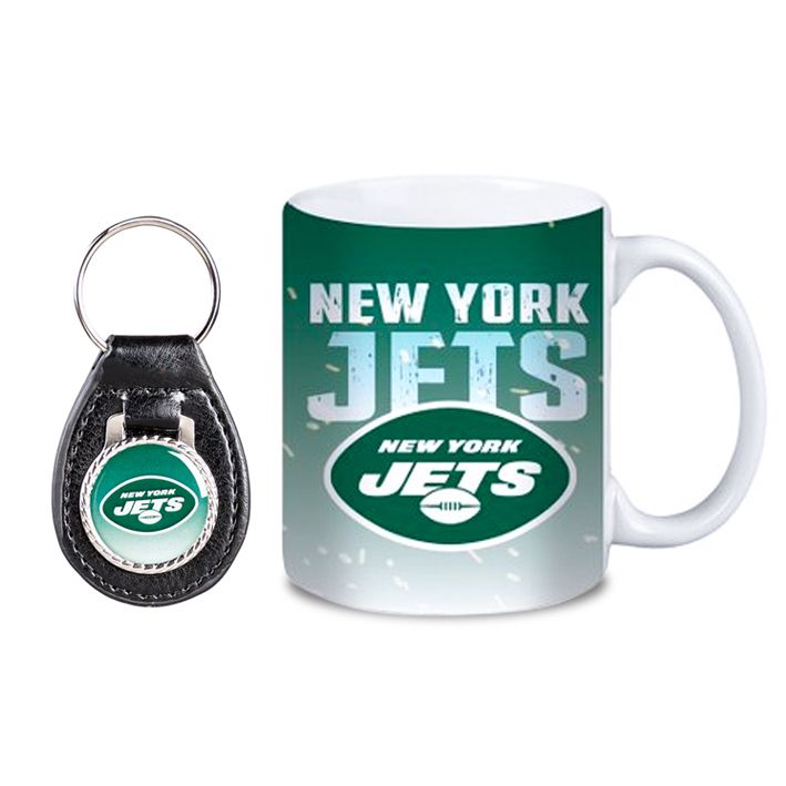 Taza New York Jets Set Taza-Llavero Evergreen