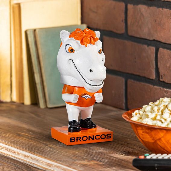 Figura Coleccionable Denver Broncos Big Head Mascot Evergreen Verde