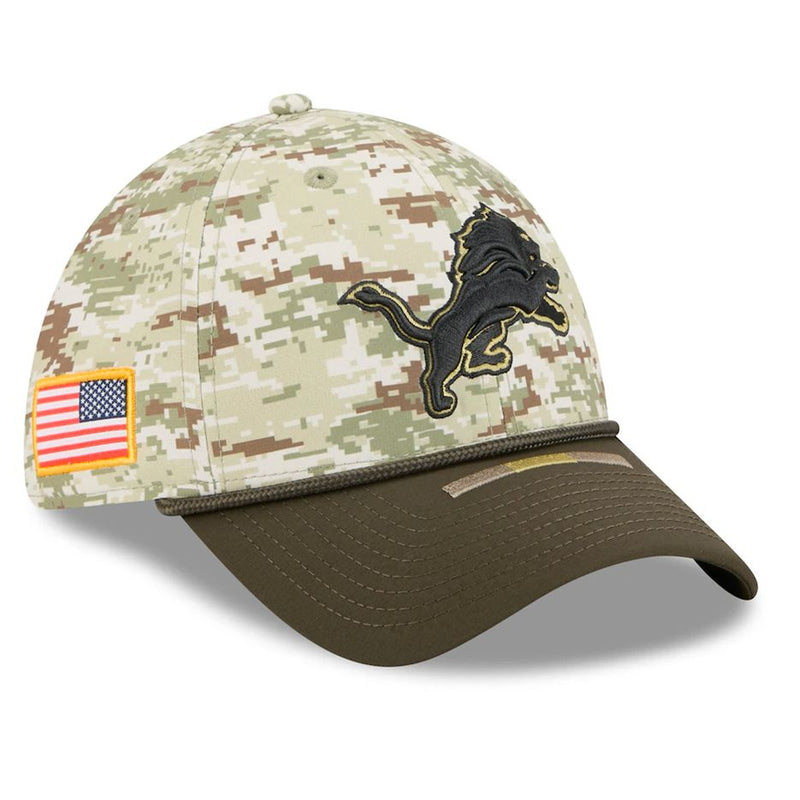 Gorra 39THIRTY Detroit Lions Salute to Service 2025 New Era Camuflaje