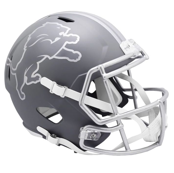 Casco Réplica Detroit Lions Speed Slate Riddell Gris Pizarra