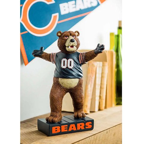 Figura Coleccionable Chicago Bears Mascot Statue Evergreen Verde