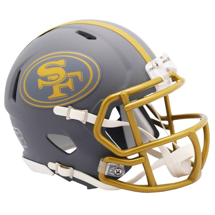 Minicasco San Francisco 49ers Speed Slate Riddell Gris Pizarra
