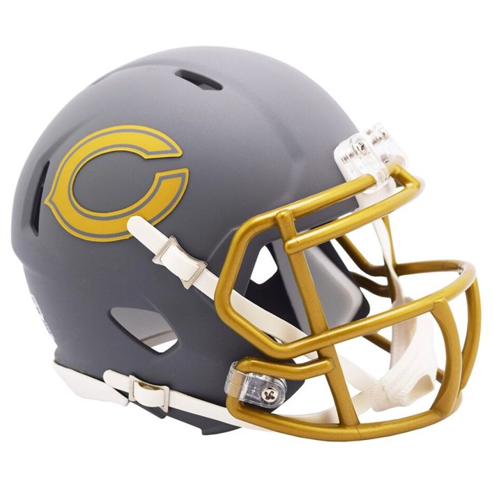 Minicasco Chicago Bears Speed Slate Riddell Gris Pizarra