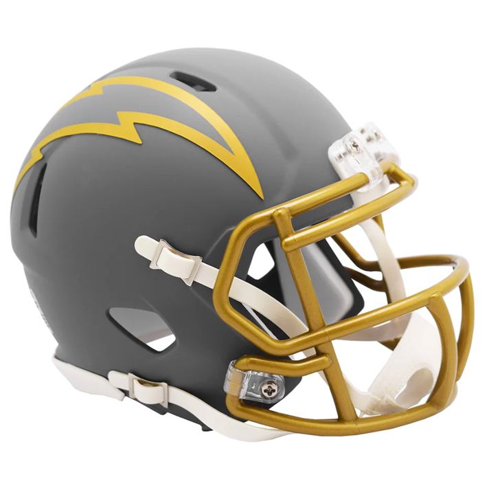 Minicasco Los Angeles Chargers Speed Slate Riddell Gris Pizarra