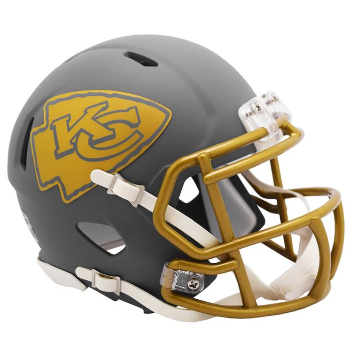 Minicasco Kansas City Chiefs Speed Slate Riddell Gris Pizarra