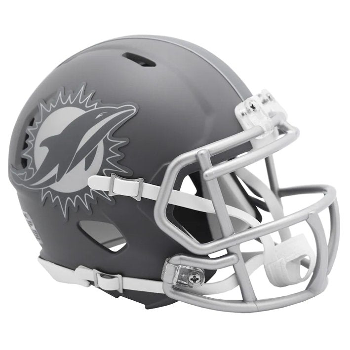 Minicasco Miami Dolphins Speed Slate Riddell Gris Pizarra