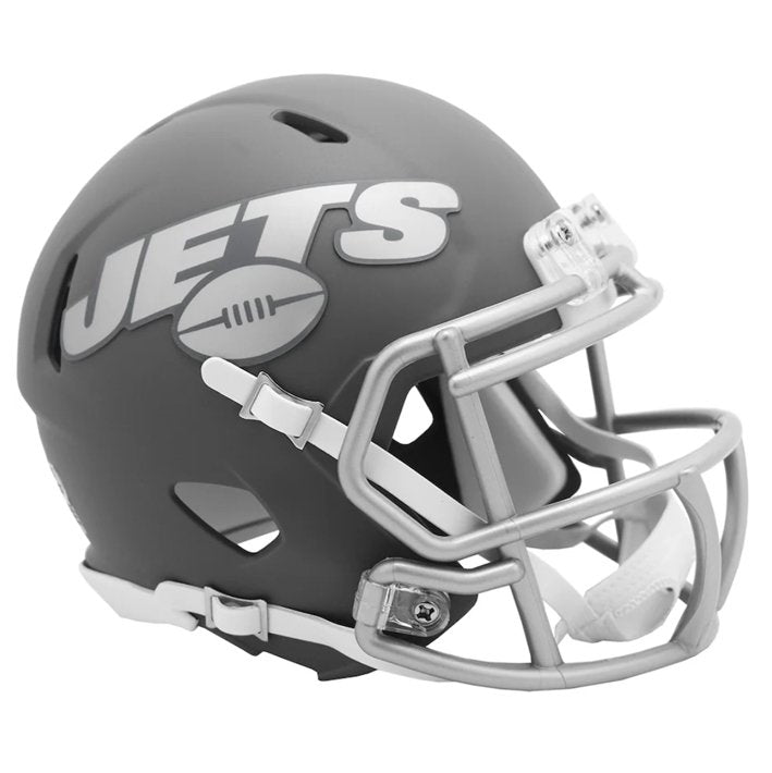 Minicasco New York Jets Speed Slate Riddell Gris Pizarra