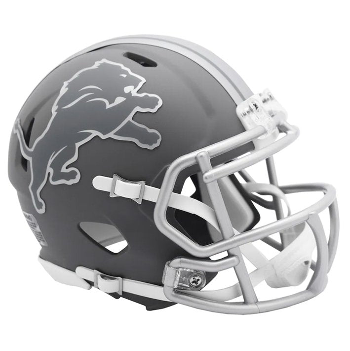 Minicasco Detroit Lions Speed Slate Riddell Gris Pizarra