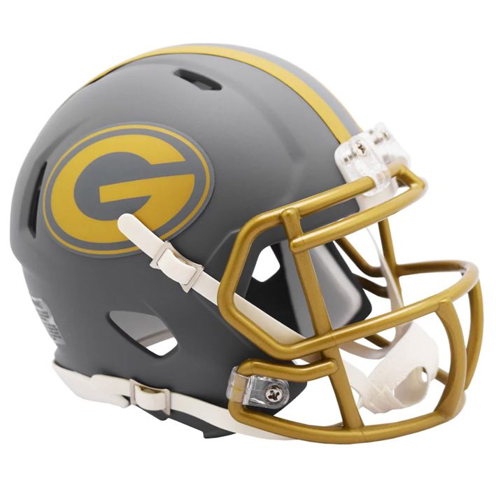 Minicasco Green Bay Packers Speed Slate Riddell Gris Pizarra
