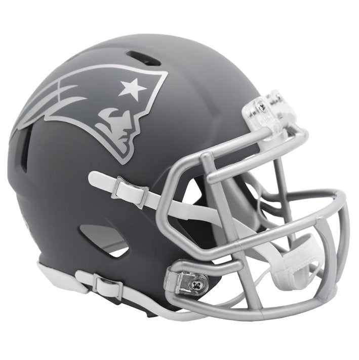 Minicasco New England Patriots Speed Slate Riddell Gris Pizarra