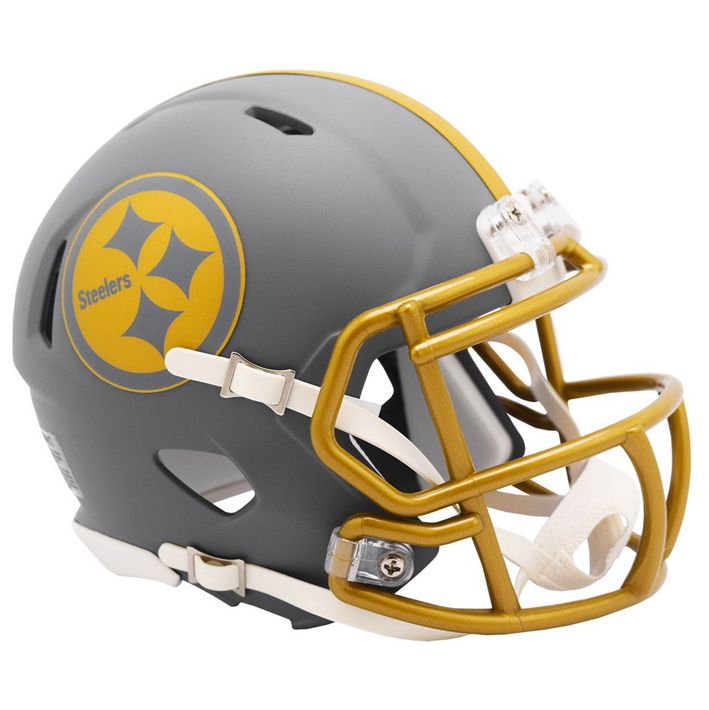 Minicasco Pittsburgh Steelers Speed Slate Riddell Gris Pizarra