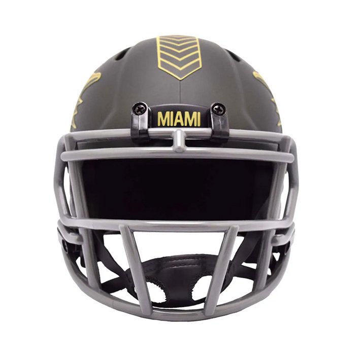 Minicasco Miami Dolphins Speed Salute to Service 2025 Riddell