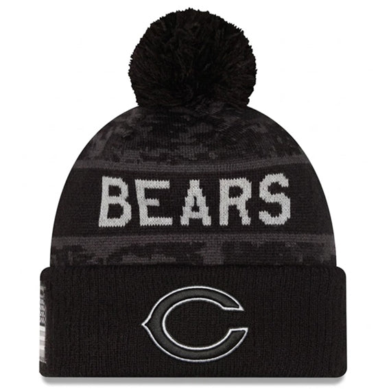 Gorro Beanie Chicago Bears Salute to Service 2026 New Era Negro