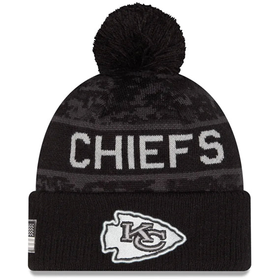 Gorro Beanie Kansas City Chiefs Salute to Service 2026 New Era Negro