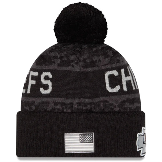 Gorro Beanie Kansas City Chiefs Salute to Service 2026 New Era Negro