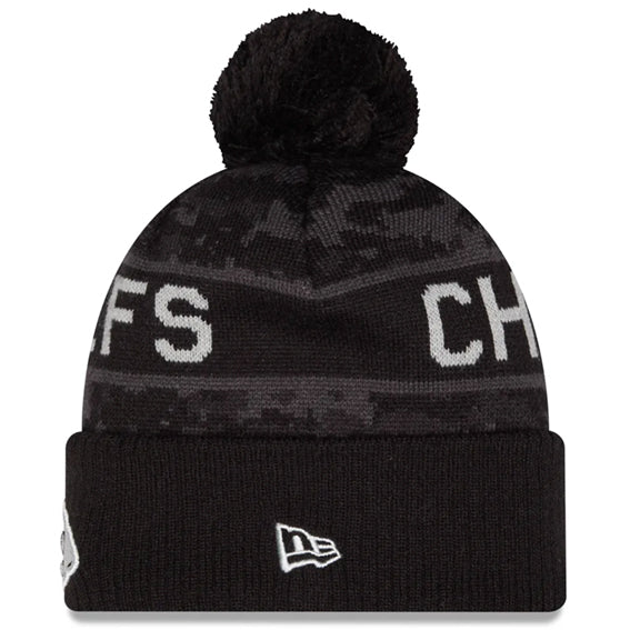 Gorro Beanie Kansas City Chiefs Salute to Service 2026 New Era Negro