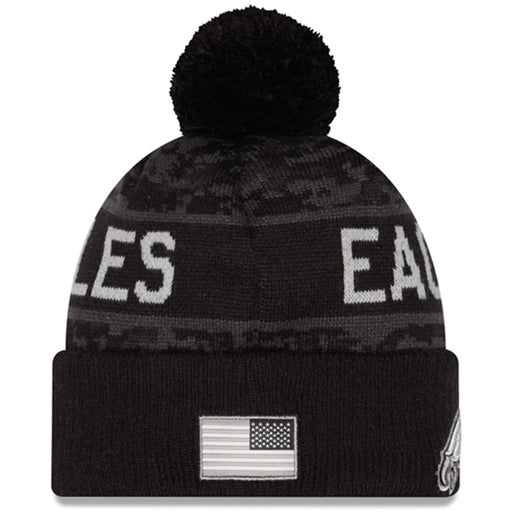 Gorro Beanie Philadelphia Eagles Salute to Service 2026 New Era Negro