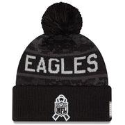 Gorro Beanie Philadelphia Eagles Salute to Service 2026 New Era Negro