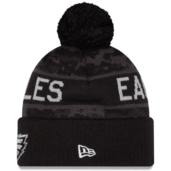Gorro Beanie Philadelphia Eagles Salute to Service 2026 New Era Negro