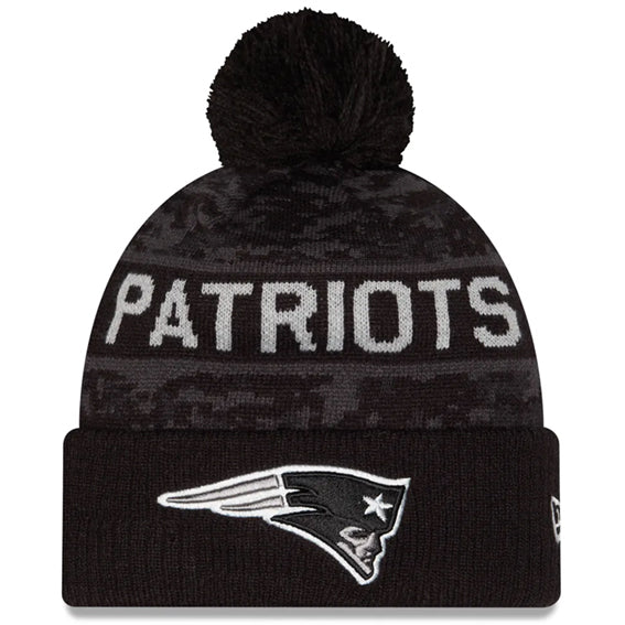 Gorro Beanie New England Patriots Salute to Service 2026 New Era Negro